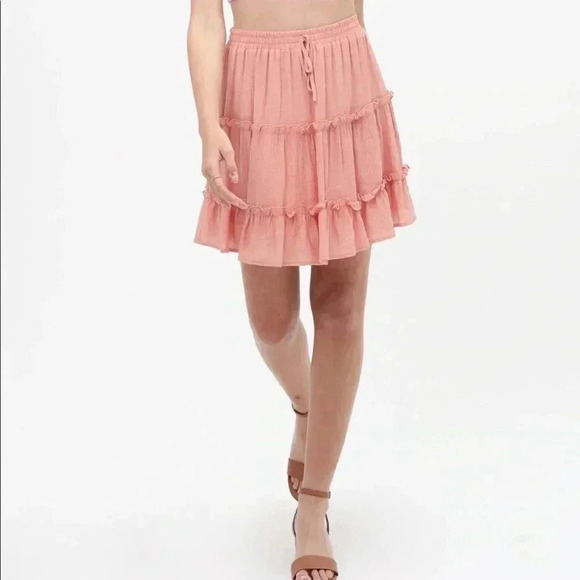 Ruffle peach skirt - Picture 2 of 4